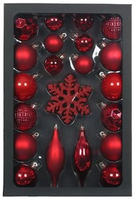 Retlux Sada vianočných ozdôb 25 ks červená FT0836