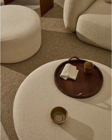 Krémový taburet z textílie buklé Kaeli – Kave Home