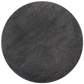 Flair Rugs koberce Kusový koberec Shaggy Teddy Charcoal kruh - 133x133 (priemer) kruh cm