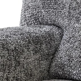 Bielastické poťahy MARMO šedé kreslo ušiak (š. 60 - 110 cm)