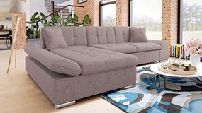 Rohová sedacia súprava Jude (ružovosivá)