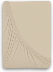 Kvalitex Luxusné bavlnené JERSEY prestieradlo s lycrou 180x200 cm - svetlo béžová