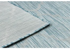 Koberec SISAL PATIO 3069 Marocká mriežka ploché tkanie - akva modrá Veľkosť: 136x190 cm