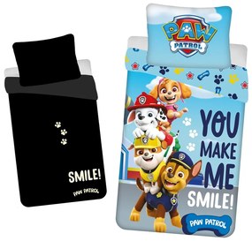 Bavlnené detské obliečky so svietiacim efektom na jednolôžko 140x200 cm Paw Patrol – Jerry Fabrics