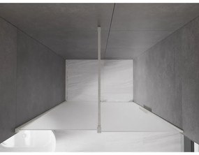 Mexen Velar, posuvné sprchové dvere do otvoru 140 cm, 8mm sklo námraza, brúsená oceľ, 871-140-000-31-97