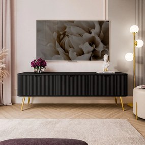 TV stolík CORA II čierna + zlatá