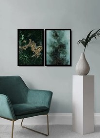Súprava nástenných obrazov Colops 36x51 cm 2 ks zelená
