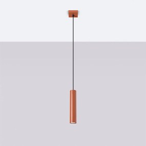 Závesné svietidlo Lagos, 1x oranžové kovové tienidlo