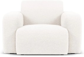 Biele kreslo z textílie bouclé Molino – Micadoni Home