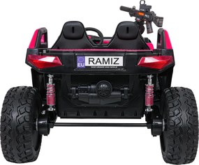 Ramiz Elektrická bugina PROSPECTOR STRONG pre deti ružová + pohon 4x4 + diaľkové ovládanie