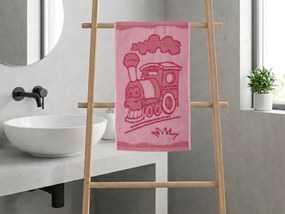 Detský uterák BEBÉ ružový vláčik 30x50 cm