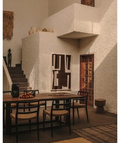 Jedálenská stolička z dubového dreva v čierno-prírodnej farbe v súprave 2 ks Analy – Kave Home