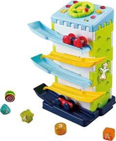 LEAN Toys Posúvajte sa po vzdelávacej dráhe s autíčkami so zvukmi svetelného triediča