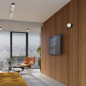 Nástenné svietidlo Yoli, 1x biele sklenené tienidlo, b