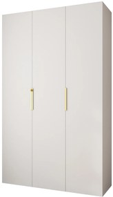 Šatníková skriňa 150 cm Carmela 40-4 (biela + zlatá). Akcia -20%. Vlastná spoľahlivá doprava až k Vám domov. 1126654
