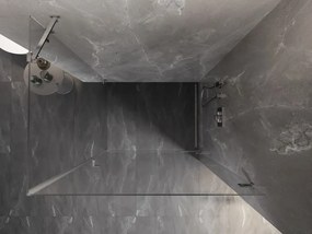 Mexen Lunar-B, pravostranný výklopný sprchový kút 95 x 70 cm, 8mm číre sklo, chrómový profil, 832-095-070-01-00-P