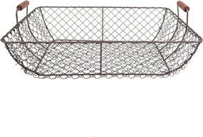 Sada úložných košů 3 40x34x15 / 36x30x14 / 32x26x13 cm Hnědé železné obdélníkové kuchyňské koše - 15,00 cm