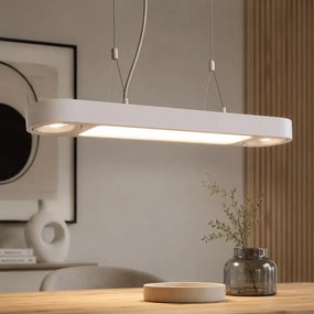 Závesné svietidlo Luce, 1x biele kovové tienidlo, w