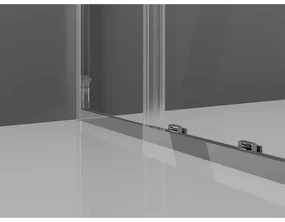 Mexen Exo, sprchovací kút s posuvnými dverami 150 x 80 cm, 6mm číre sklo, chrómový profil, 8151-150-080-01-00
