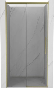 Mexen Rox, posuvné sprchové dvere 115 cm, číre sklo, zlatý matný profil, 8C2-115-000-55-00