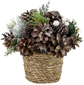 Magic Home Vianočná dekorácia ikebana, výška: 19 cm, prírodná