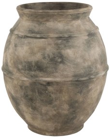 Šedo-hnedá antik keramická dekoračná váza Vintage - Ø 68*80cm