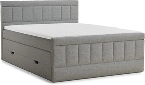 Sivá boxspring posteľ s úložným priestorom 160x200 cm Caya – Maison de Rêve