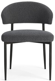 IRIS Antracit [Tmavosivá] (tkanina Basel 19) – MODERNÁ ČALÚNENÁ STOLIČKA DO OBÝVAČKY/JEDÁLNE BOHO