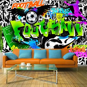 Fototapeta - Futbalové graffiti 200x140 + zadarmo lepidlo