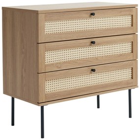 Nízka komoda v dekore duba v prírodnej farbe 80x75 cm Pensacola – Unique Furniture