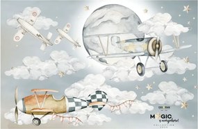 Nálepky na stenu do detskej izby – Lietadlá Mágia je všade L