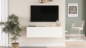 Závesný TV stolík Houseland Fullio Atlantic borovica/biela