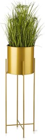 KOVOVÝ KVETINÁČ SO STOJANOM GOLDEN 75X21 CM ZLATÁ