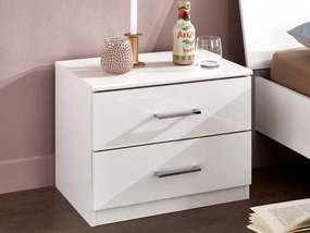 Nočný stolík s 2 zásuvkami Anna, biely
