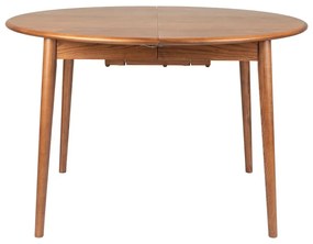 Okrúhly rozkladací jedálenský stôl s prídavnou doskou v dekore orechového dreva ø 120 cm Twist – Zuiver