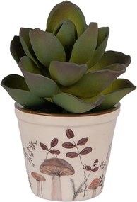Béžový obal na kvetináč s hubkami Little Forest Jewels XS - Ø 8*7 cm