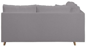 Tmavosivá rohová pohovka z textílie buklé (pravý roh) Ariella – Ropez