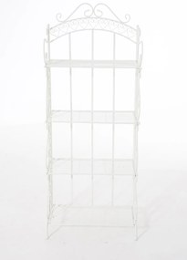 Kovová polica regál Anja - Biela