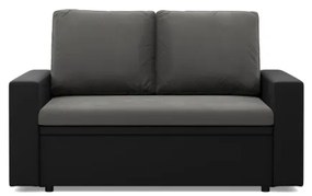 Dvojmiestna pohovka LUNA rozkladacia, popolová / čierna