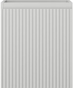 Mexen Rivel, kúpeľňová skrinka 40 cm, 1 zásuvka, drážkovaná, sivá matná, 91A20-04047-1-BF62