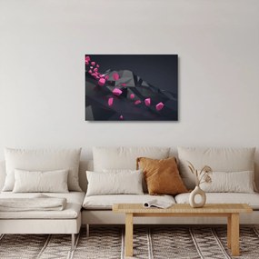 Sklenený obraz 3D abstrakcie (70x50 cm)