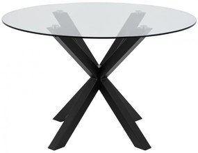 Jedálenský okrúhly stôl Heaven 119 cm číry/čierny