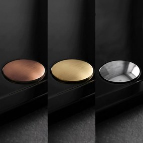 Rea Savoy, sprchová vanička 100x80x6 cm + sifón s chrómovou krytkou, čierna lesklá, REA-K4087