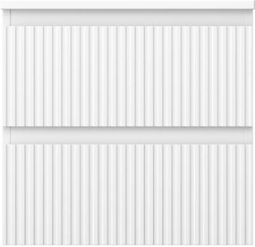 Mexen Rivel, kúpeľňová skrinka 50 cm s pracovnou doskou, 2 zásuvky, drážkovaná, biela matná, 91A20-05047-2-BFFC01