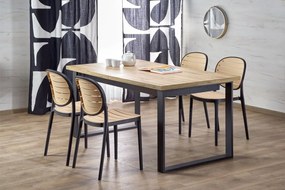 EDMONDO table wotan oak/ black