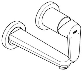 GROHE 19573002 - Umývadlová dvojotvorová batéria EURODISC COSMOPOLITAN 11x17 cm chróm