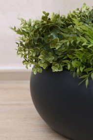 Miska na rastliny MORINO, sklolaminát, výška 21 cm, antracit