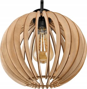 LED nástenné svietidlo 1x E27 LOFT edison drevená guľa