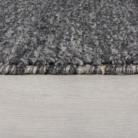 Tmavosivý ručne tkaný koberec s prímesou vlny 160x230 cm Minerals – Flair Rugs