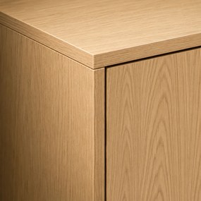 Dizajnová komoda CAJA dub bookmatch 140 cm